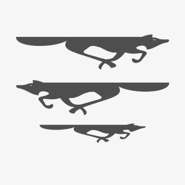 Imagem de Kit 3 Adesivos Emblema Raposa 15 cm x 5 cm Crossfox Grafite - Jhow Ade