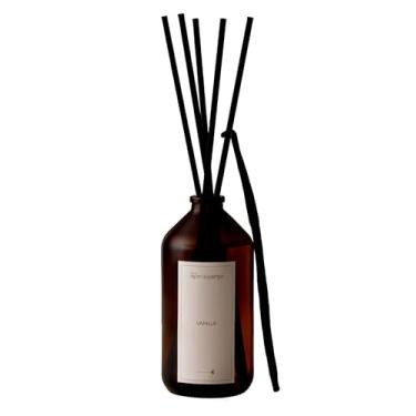 Imagem de Ateliê Capim do Pampa Difusor de Aroma, Vanilla, Vidro Âmbar, 230ml, Fragrância Cremosa e Envolvente, com 5 Varetas de Fibra de Algodão