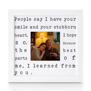 Imagem de THYGIFTREE Porta-retratos sentimentais para pai da filha, lembrança significativa, presente de aniversário do pai, presente de Natal da filha para o dia dos pais, presentes de Natal para papai