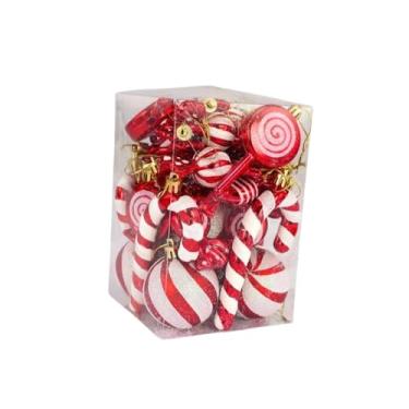 Imagem de IEUDNS Conjunto de 30 Enfeites de Natal em Formato de Pirulito de Bengala Doce, Inquebráveis, para Pendurar.