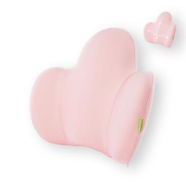 Imagem de Almofada de suporte lombar para carro, suporte para cadeira de escritório com espuma de memória, suporte para alívio da dor lombar, almofada ergonômica para cadeira de mesa, sofá, cama, assento de