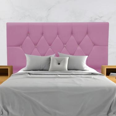 Imagem de Cabeceira Para Cama Box Estofada Casal 140 Cm Suede Isabela Rosa