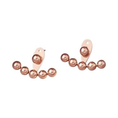 Imagem de Brincos De Aço Inoxidável Dourado Com Pérolas, À Prova d'Água, Joias D