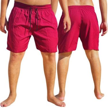 Imagem de Short Masculino Tactel Elastano Treino Praia Piscina Comfortavel adult