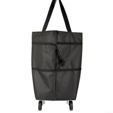 Imagem de SPXMQSS Carrinho de compras sobre rodas carrinho dobrável mobilidade carrinho de compras sacos de compras carrinho de compras sobre rodas carrinho de compras sobre rodas preto