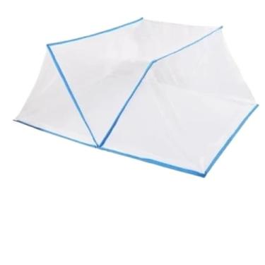 Imagem de Mosquiteiro Dobrável Para Cama Casal e Queen – Tenda Protetora Anti-Mosquito, Pernilongo e Insetos, Fácil Transporte(135X190X80 AZUL)