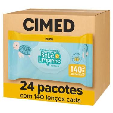 Imagem de Caixa Fechada De Lencos Umedecidos 24 Unidades Bebe Limpinho - CIMED