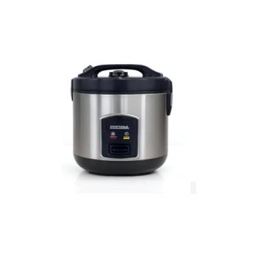 Imagem de Panela de Arroz Elétrica, 1 Litro, 400W, 127V, Preta, Antiaderente, com Copo Medidor e Grade para Vapor, 20.5x20.5x23.5cm