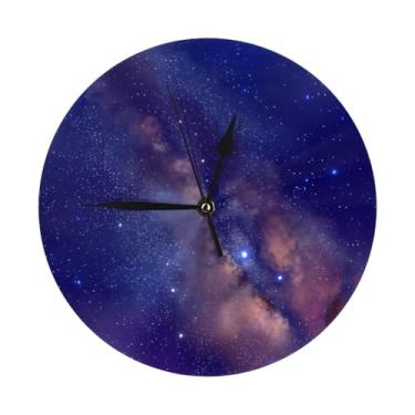 Imagem de ZERAOKE Sky - Relógio de parede redondo moderno - silencioso sem tique-taque operado por bateria, decoração de mesa ou parede para sala de estar, quarto, escritório.