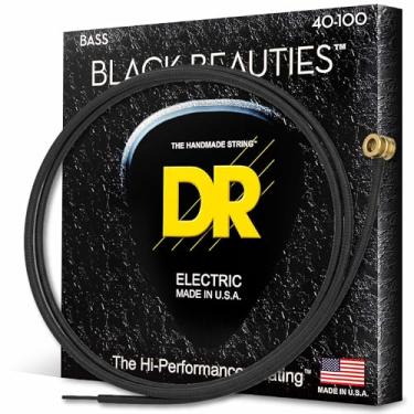 Imagem de DR Strings Black BEAUTIES™ - Cordas de baixo coloridas pretas: claro 40-100