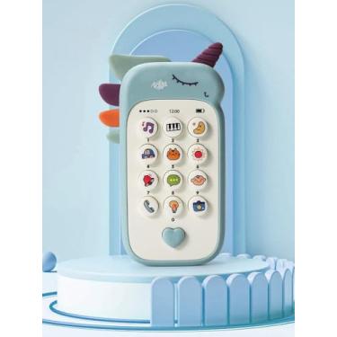Imagem de Telefones de Brinquedo para Bebê com Música e Som Brinquedos Telefone Dormir Dispositivos Mordida Analógicos Crianças Educação Infantil Presentes Prec