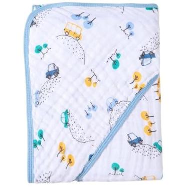 Imagem de Conjunto De Toalhas De Banho Com Toalha Com Capuz Para Bebé(CARRINHO)