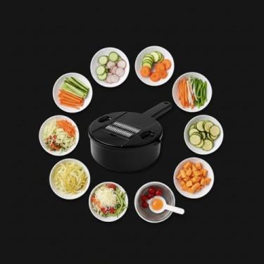 Imagem de Ralador Profissional E Picador Multifuncional De Legumes, 12 Em 1(Preto)