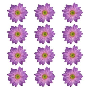 Imagem de YELARXI 12 peças de flores de margaridas artificiais, cabeças falsas de crisântemo, flores artificiais a granel - adequado para (faça você mesmo/casamento/buquês/centros de mesa/festa/decoração de