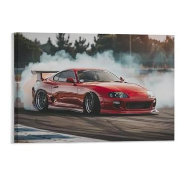 Imagem de HouLaiZhe Drift Sports Jdm Car Sup Smoke Cool Posters Tela Estética Decoração de Quarto Pintura de Parede Impressões Sala de Galeria Decoração de Parede para Quarto Sala de Estar Escritório 11 x 17
