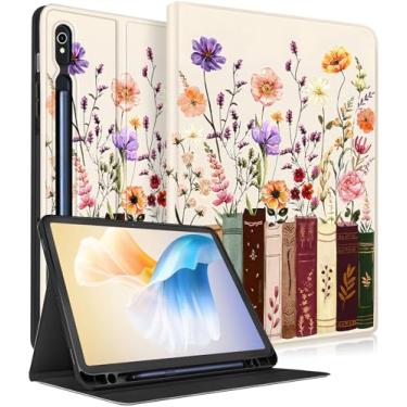 Imagem de Wazzasoft Capa para Samsung Galaxy Tab S9/S9 FE/S10/S10 FE/S10 Lite de 10,9 polegadas - Capa fólio inteligente com suporte de lápis embutido, design feminino e feminino para Samsung Tablet S9, capa de