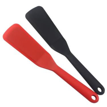 Imagem de Espátula pequena de silicone para cozinha antiaderente resistente ao calor multipropósito comida bebê carne biscoitos ovos panquecas omeletes cabo ergonômico Food ferramenta economia espaço