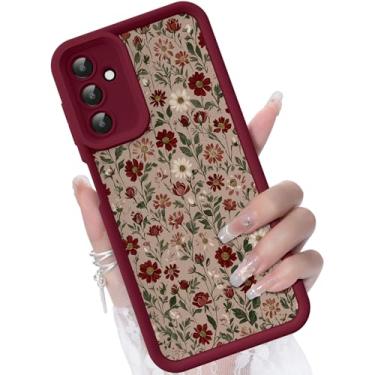 Imagem de CASBST Capa para Samsung Galaxy A16 5G, design criativo de flores para meninas e mulheres, capa de silicone líquido, moldura mais grossa à prova de choque e resistente a arranhões para Samsung A16