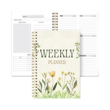 Imagem de Caderno Planejador Semanal A5 Sem Data Lista De Tarefas Metas Semanais