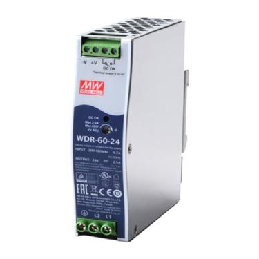 Imagem de Mean Well 60W Fonte De AlimentaçãO Industrial Trilho Din De Entrada Ultra Larga Pc Convert-A-Bench Transformador VariáVel 24V 2.5A (WDR-60-24 24V/2.5A/60W/Input Industrial)