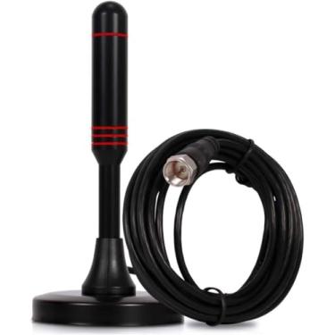 Imagem de Antena TV Digital Interna com Cabo de 3 Metros Alta Sensibilidade para Canais Abertos HD Compatível com TVs e Conversores Bivolt