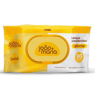 Imagem de Lenço Umedecido João e Maria Bebê Glicerina 90 Unidades