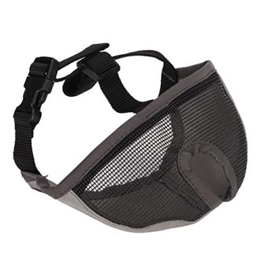 Imagem de aqxreight Focinho de Cachorro para Morder e Latir, Malha de Treinamento para Cães Com Olhos Fechados para Pugs ChihuahuasCinza M para o Não um Focinho de Cachorro de CurtoShar Pei FocinhoFocinho de