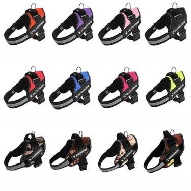 Imagem de Pet Supplies Colete para cães médio grande à prova de explosão forte durável tecido Oxford refletivo peitoral costas coleira para cães (verde, PP)