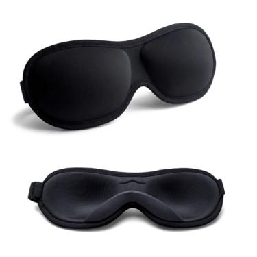 Imagem de Máscara de dormir para dormir de lado, máscara ocular 3D para mulheres dormindo homens, pressão ocular zero e máscara de dormir 100% bloqueadora de luz com alça ajustável, cobertura macia para dormir