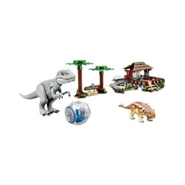 Imagem de Conjunto De Blocos De Montar Dinossauro Indominus Rex Vs Anquilossauro