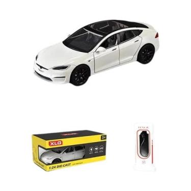 Imagem de Carro De Brinquedo Diecast Tesla Model S 1:24 Com Som E Luz Para Crian