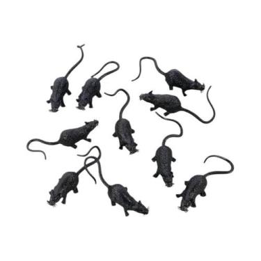 Imagem de Modelo De Animal Falso Mini Rato De Halloween 10pcs PVC Brinquedo De F