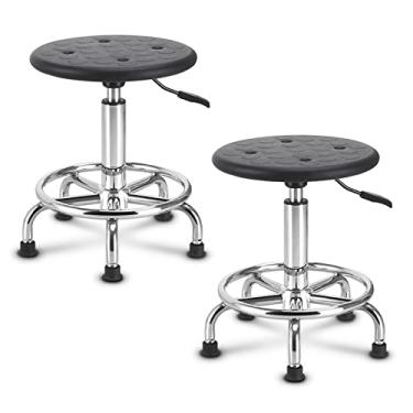 Imagem de Banqueta de bar, Banqueta de bar ajustável, Banquetas de bar rotativas, Banquetas de bar modernas sem encosto, Banqueta de bar de aço inoxidável, Banco universal de rodas, FootpegA