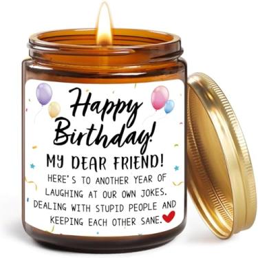 Imagem de Vela de presente de feliz aniversário – presentes de aniversário engraçados para mulheres, homens, irmãs, irmão, colega de trabalho, colega de classe, melhor amiga – Ideias de presente de aniversário