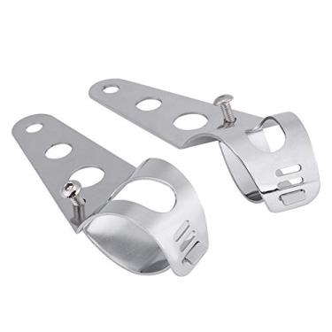 Imagem de Acouto Suporte de Montagem de Farol de Garfo, 33-43mm, 35-43mm, Suporte de Montagem de Farol, Braçadeira de Tubo, Chopper Preto, Cafe Racer, Suportes de Garfo (Galvanizado)