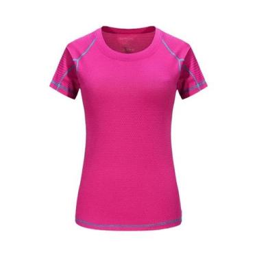Imagem de Camiseta Esportiva Feminina De Secagem Rápida Com Gola Redonda, Respir