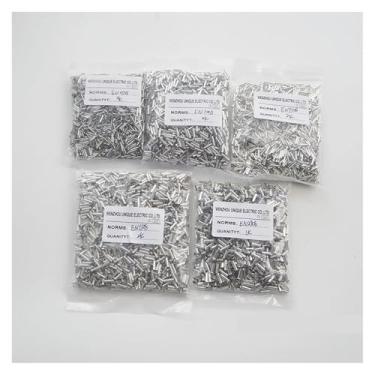 Imagem de ROUPWKWO 5 K peças 22-14 AWG H 8 mm fio virola cobre estanhado crimpagem conector cabo elétrico pino terminal final 5 tamanhos sortidos