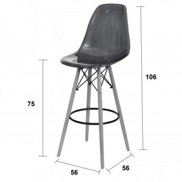 Imagem de Banqueta Estofada Base Madeira Or Design Marrom