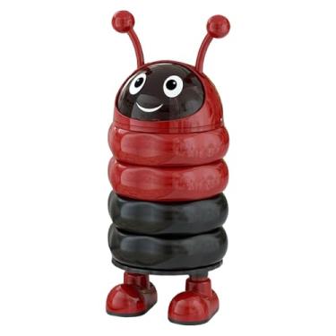 Imagem de IEUDNS Lixeira com formato encantador, lixeira doméstica fofa para escritório, sala de estar, casa, dormitório e quarto, Vermelho Preto