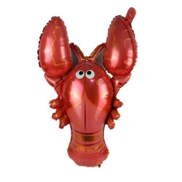 Imagem de Balão Mylar Red Crab para restaurante de aniversário de bebês 78x98cm 