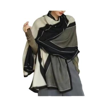 Imagem de Cachecol Feminino Impermeável De Dupla Camada Outono Inverno Macio Cor