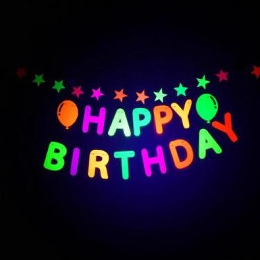 Imagem de Bandeira de fluorescência Bandeira de papel colorido para festa de 300