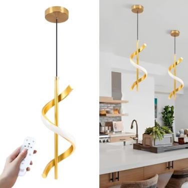 Imagem de Kit 1 Luminária Pendente Espiral LED 12W, 85-265V, 3 Cores de Luz (3000K/4000K/6000K), Lustres e Luminarias para Sala, Lustre Sala de Jantar, Luminaria de Teto, Lustre Pendente para Jantar, Quartos