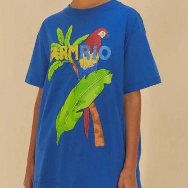 Imagem de T shirt Camiseta Inspiração Farm 100% Algodão ARARA, P, Azul