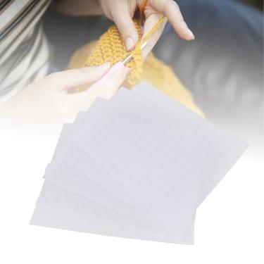 Imagem de 5 Peças de Folha Tela Malha Plástica com 4 Agulhas Costura Plástico Premium Fácil Cortar resistente e Duradouro Versátil para Artesanato Bordado Fio P