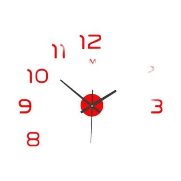 Imagem de Relógio De Parede Digital 3D Grande Em Acrílico Com Números Romanos De