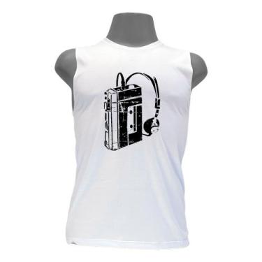Imagem de Camiseta regata masculina - Walkman. - DASANTIGAS, Branco, Branco, GG