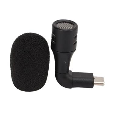 Imagem de Naroote Mini Microfone para Smartphone Com Plugue Tipo C Microfone Plug and Play Omnidirecional de Alta Sensibilidade para Bate- por Voz, Gravação de Videoconferência, Pequena Produção de Vídeo e