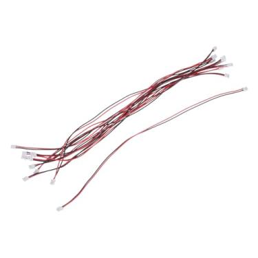 Imagem de Generic 10 conectores mini micro de 2 pinos fios de 300 mm soquetes de plugue de equilíbrio de 2 mm soquete conector macho 26AWG para luzes de plugue e impressoras 3D