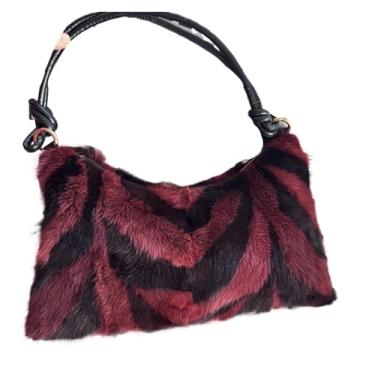 Imagem de XMKT Bolsa de ombro de pele de vison real, bolsas e bolsas femininas de luxo bolsas transversais de pele de alta qualidade para mulheres bolsa de mão, Dd, One Size